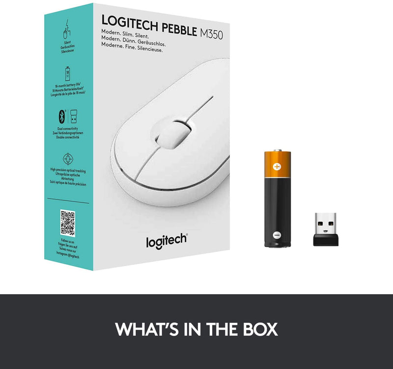 Logitech Pebble M350 Wireless & Bluetooth Mouse