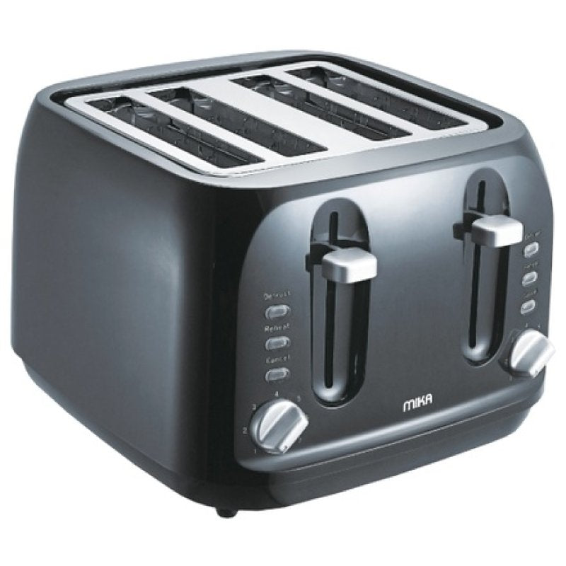 Mika MTS4201 4 Slice Toaster - 4 Slice toaster, Slide-out Crumb Tray, Stainless Steel