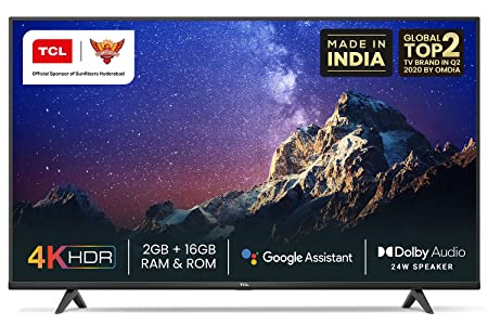 TCL 40 Inch Android 4K/UHD LED TV  (43P615)