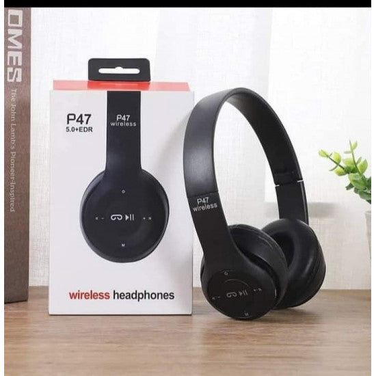 P47 Wireless Bluetooth Foldable Headset With Microphone