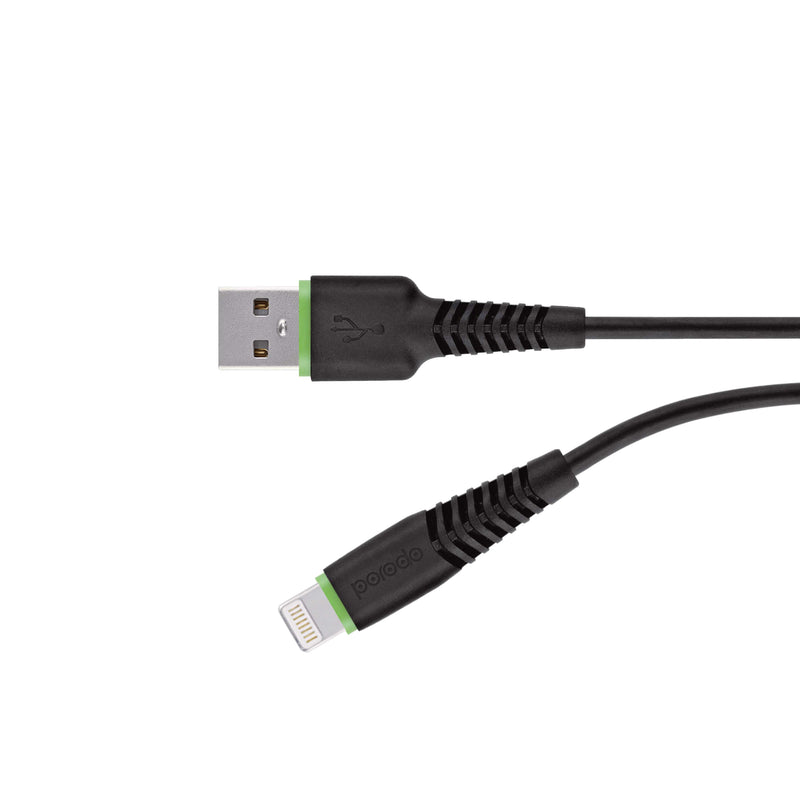 Porodo Lightning Cable - Fish Bone Style and Fast Charge (PD-M8-2L)