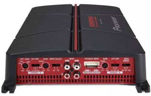 Pioneer GM-A6704 Bridgeable Car Amplifier - 4 Channels,1000W, Adjustable bass boost