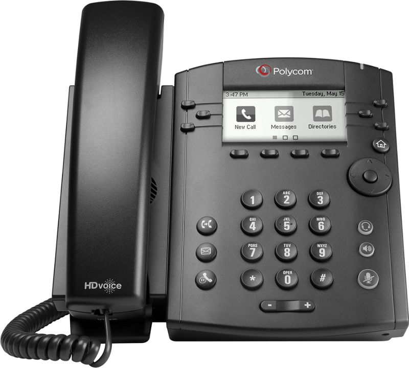 Polycom (VVX 301) Corded Business Media Phone System - 6 Line
