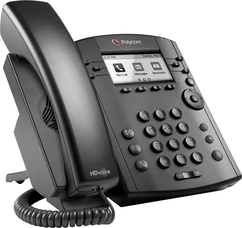 Polycom (VVX 301) Corded Business Media Phone System - 6 Line