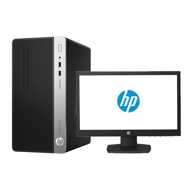 HP ProDesk 400 G5 Microtower PC (5BM23EA) - Intel Core i5-8500, 4GB RAM, 1TB Hard Disk, Free Dos, V197 18.5 Inch Monitor