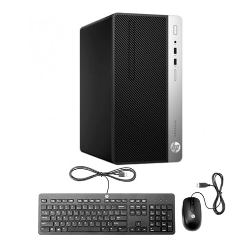 HP ProDesk 400 G5 Microtower PC (5BM23EA) - Intel Core i5-8500, 4GB RAM, 1TB Hard Disk, Free Dos, V197 18.5 Inch Monitor