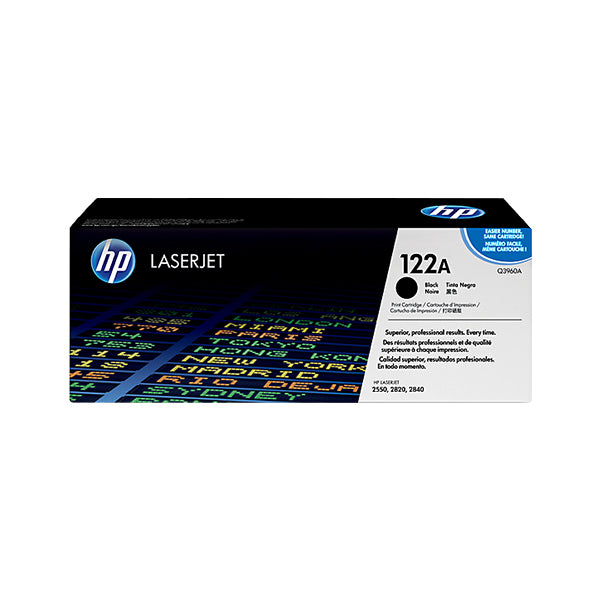 HP 122A Black Original LaserJet Toner Cartridge (Q3960A)