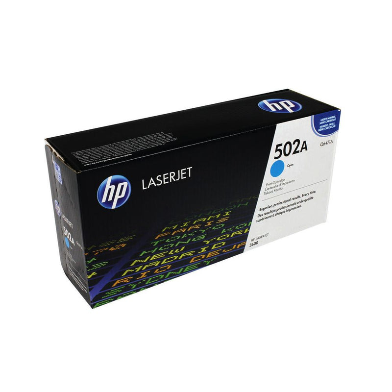 HP 502A Cyan Original LaserJet Toner Cartridge (Q6471A)