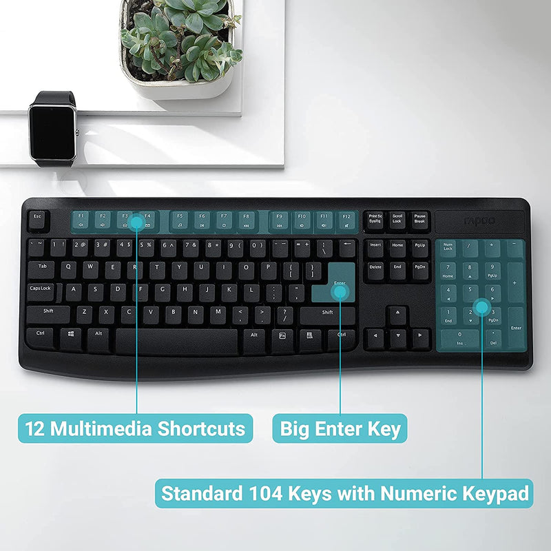 Rapoo (X1800PRO) Wireless Keyboard and Mouse