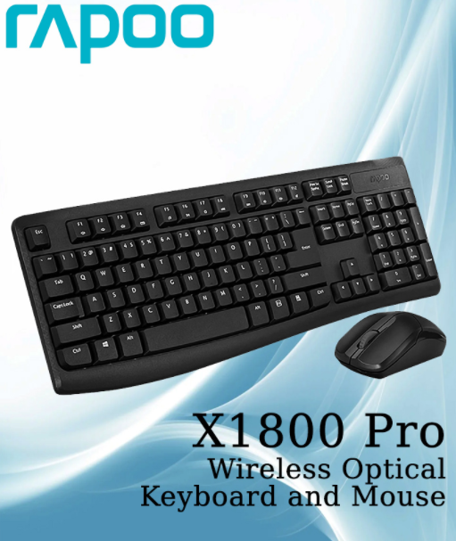 Rapoo (X1800PRO) Wireless Keyboard and Mouse