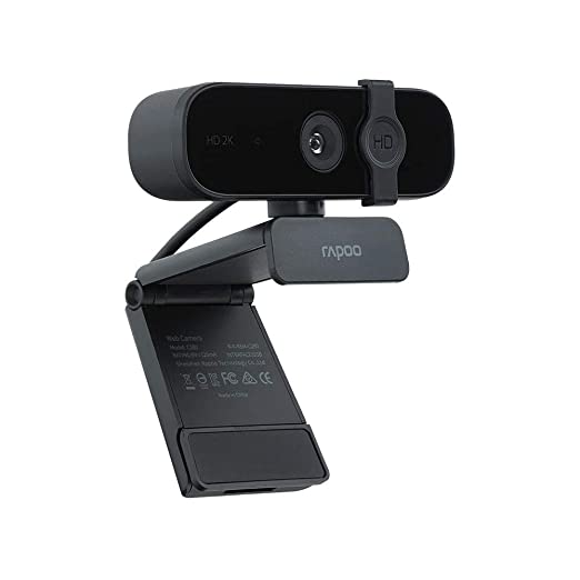 RAPOO C280 2K QHD 1440p USB Webcam with Built-in Omnidirectional Dual Noise Reduction Microphone