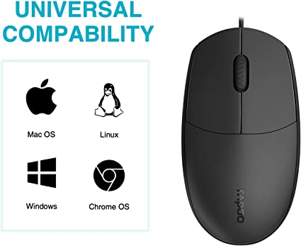 Rapoo N100 Corded USB Mouse