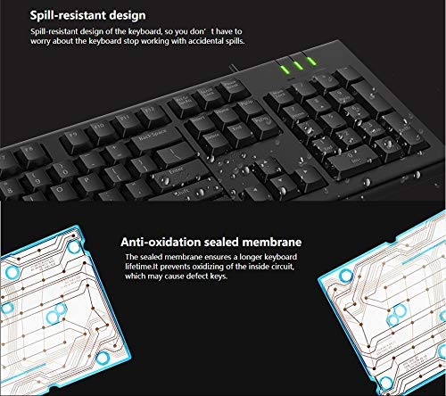 Rapoo Spill Resistance Wired USB Keyboard - NK1800