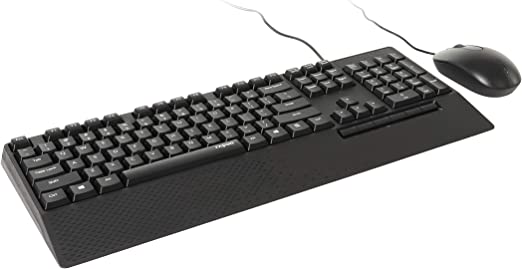 Rapoo Wired Keyboard & Mouse Desktop Combo Set, Black -  NX2000