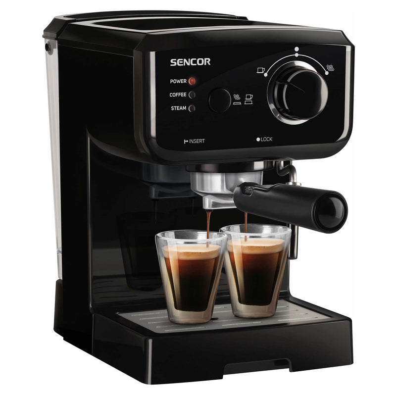 Sencor SES 1710BK Espresso Machine Coffee Maker  - 1140W, 4kg, 1.5L 15 Bar