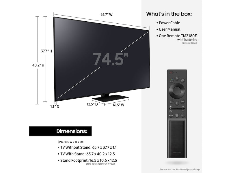 Samsung 75" QN85A QA75QN85AAU Neo QLED TV