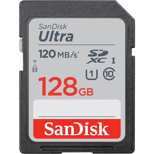 SanDisk Ultra SDXC 128GB 120MB/s Class 10 UHS-I Memory Card (SDSDUN4-128G-GN6IN)