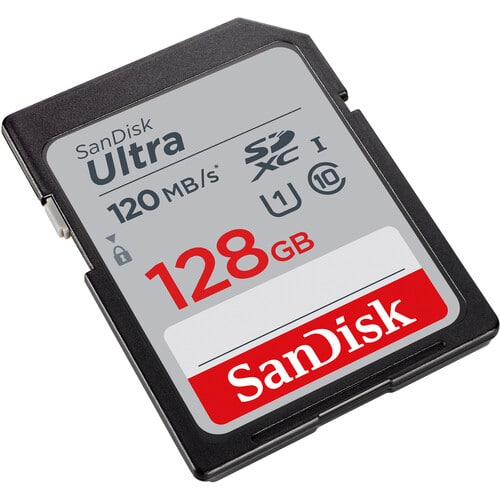 SanDisk Ultra SDXC 128GB 120MB/s Class 10 UHS-I Memory Card (SDSDUN4-128G-GN6IN)