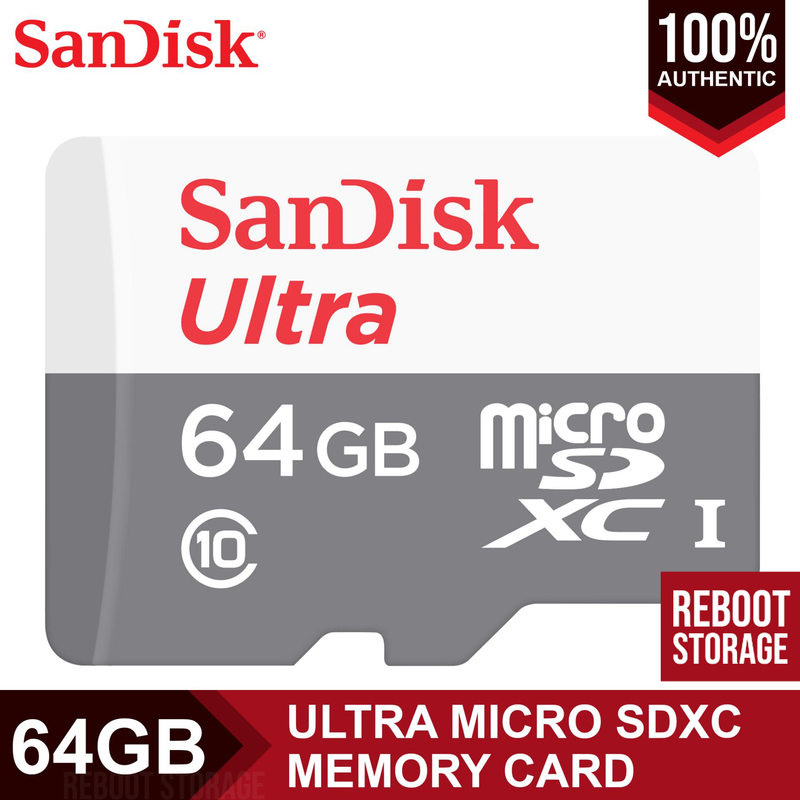 SanDisk MicroSD (SDSQUNR-064G-GN3MN) CLASS 10 100MBPS 64GB without Adapter