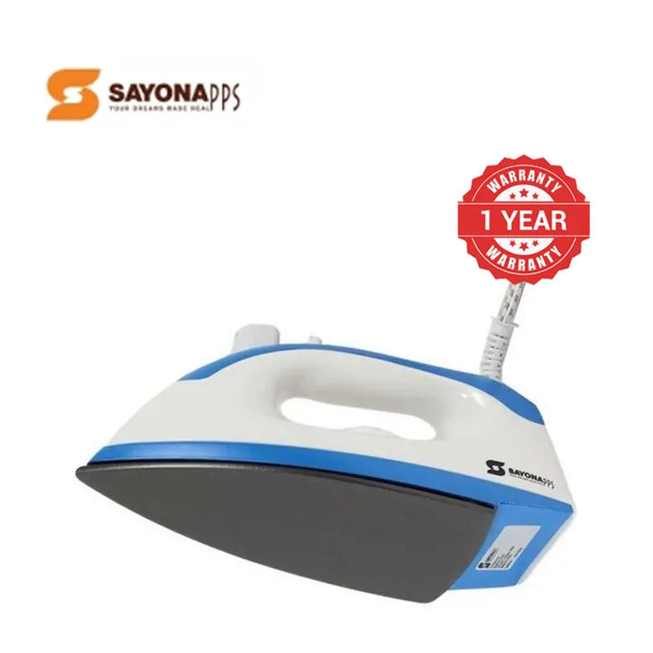 Sayona SI-407 1000W Dry Spray Non-Stick Iron Box