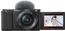 Sony Alpha ZVE10L Vlog Camera - 24.2 Megapixel, 4K Video Vlogging, f/3.5-5.6 Power Zoom kit Lens, 1-Year Warranty