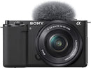 Sony Alpha ZVE10L Vlog Camera - 24.2 Megapixel, 4K Video Vlogging, f/3.5-5.6 Power Zoom kit Lens, 1-Year Warranty