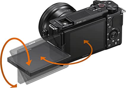 Sony Alpha ZVE10L Vlog Camera - 24.2 Megapixel, 4K Video Vlogging, f/3.5-5.6 Power Zoom kit Lens, 1-Year Warranty