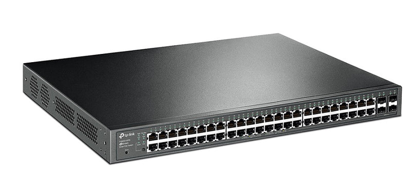 TP-Link T1600G-52PS (TL-SG2452P) JetStream 48-Port Gigabit Smart PoE+ Switch with 4 SFP Slots