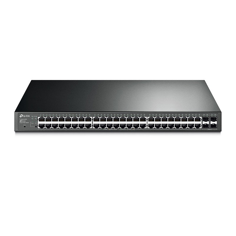 TP-Link T1600G-52PS (TL-SG2452P) JetStream 48-Port Gigabit Smart PoE+ Switch with 4 SFP Slots