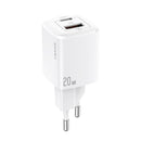 USAMS US-CC128 T37 Super Si QC3.0 PD Fast Charger 20W EU(CC128TC02)