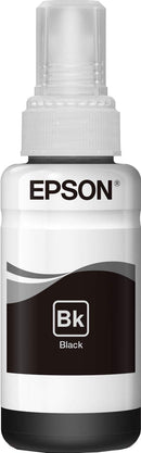Epson T6641 EcoTank Black Color Ink Bottle 70ml Original Ink Cartridges for EcoTank L605, L565, L550, L486, L455, L386, L383, L365, L355, L310, L3070, L3060, L3050, L300, L220, L200, L210, l120, L110, L100, L1455, L1300 Printers