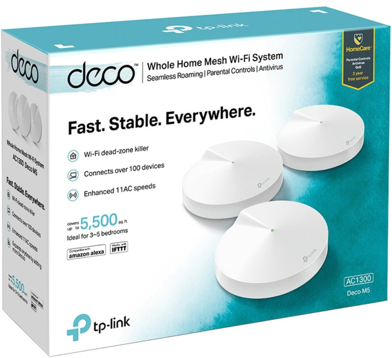 TP-Link Deco M5 AC1300 MU-MIMO Dual-Band Whole Home Wi-Fi System (3-Pack)