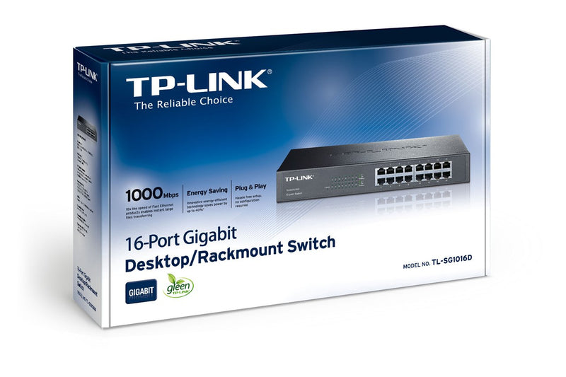 TP-Link TL-SG1016D 16-Port Gigabit Desktop/Rackmount Switch