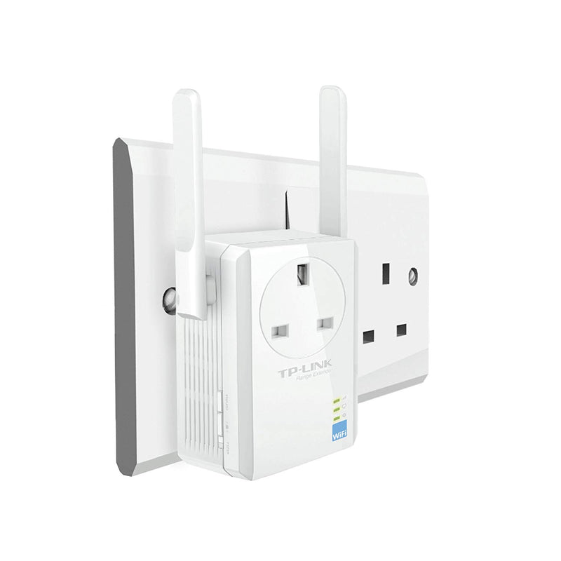 Tp-Link Tl-Wa860Re - N300 Universal Range Extender With Extra Power Outlet, Broadband/Wi-Fi Extender, Wi-Fi Booster/Hotspot With 1 Ethernet Port And 2 External Antennas, Plug And Play, Uk Plug