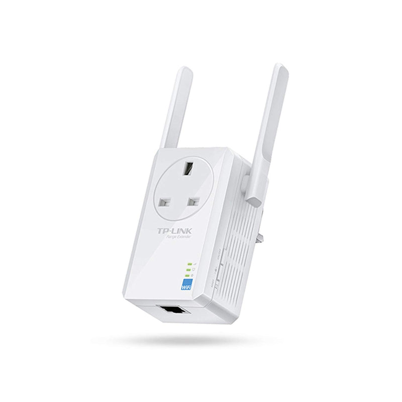 Tp-Link Tl-Wa860Re - N300 Universal Range Extender With Extra Power Outlet, Broadband/Wi-Fi Extender, Wi-Fi Booster/Hotspot With 1 Ethernet Port And 2 External Antennas, Plug And Play, Uk Plug