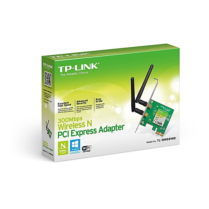 TP-Link TL-WN881ND 300Mbps Wireless N PCI Express Adapter (TL-WN881ND)