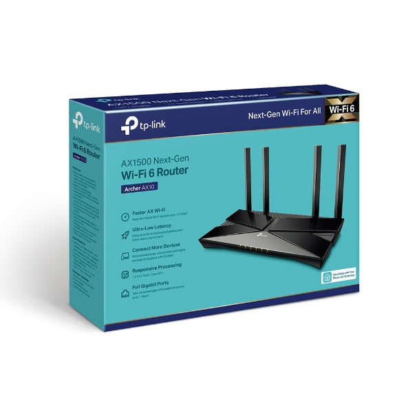 TP-Link Archer AX10 AX1500 Dual Band WiFi 6 Router