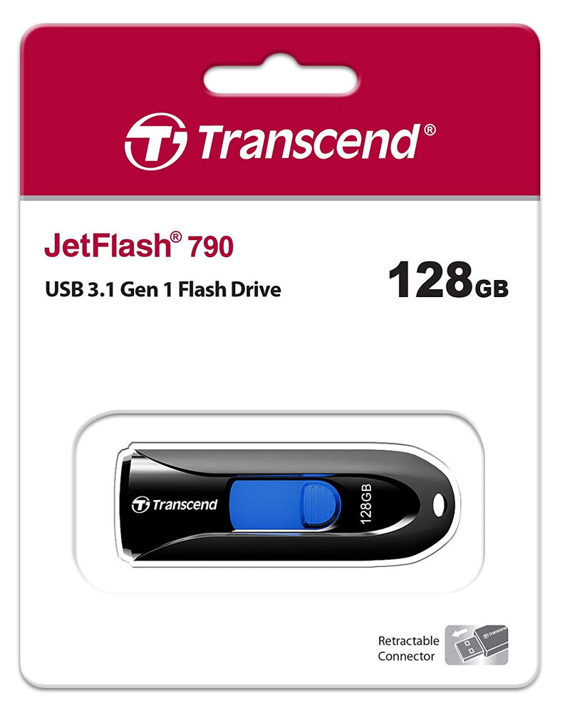 Transcend 128GB JetFlash 790 USB 3.0 Flash Drive (TS128GJF790K)