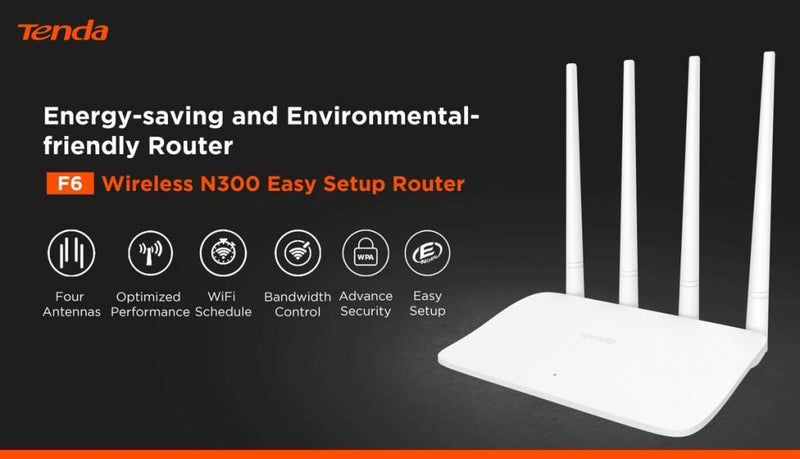 Tenda F6 Wireless and Wi-Fi Router 300mbps