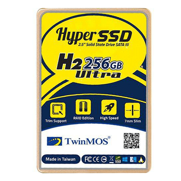 TwinMOS H2 Ultra Internal SSD (TM256GH2UG) - 256GB 2.5-inch SATA, 580MB/s read and 580MB/s write speed