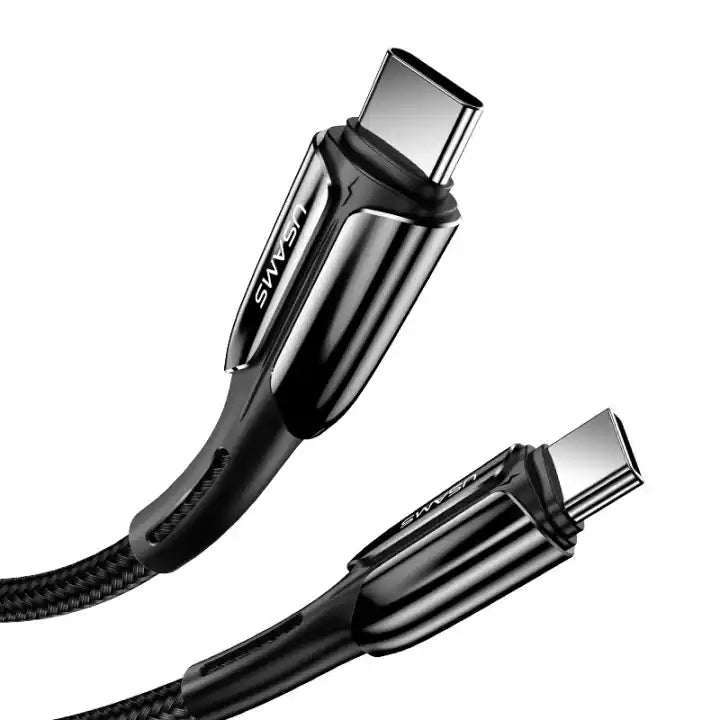 USAMS US-SJ402 U42 Type-C To Type-C 100W ZINC Alloy PD Fast Charging& Data Cable 1.2m(SJ402USB01)