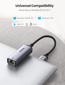 UGREEN CM209 USB-A 3.0 to RJ45 Gigabit Ethernet Adapter UG-50922 – High-Speed 1000Mbps LAN Converter for Laptop & PC
