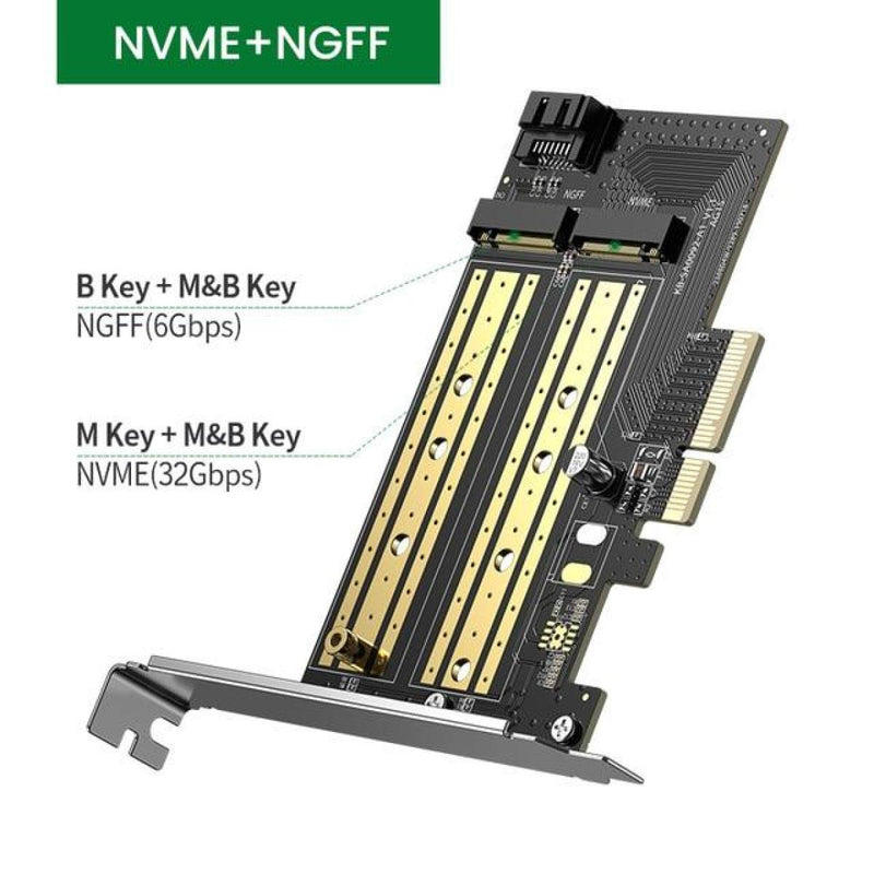 UGREEN M.2 NVME to PCI-E3.0 Express Card with M.2 SATA - CM302