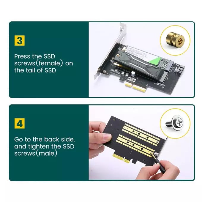 UGREEN M.2 NVME to PCI-E3.0 Express Card with M.2 SATA - CM302