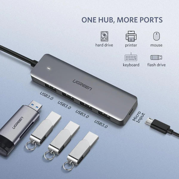 UGREEN USB 3.0 A 4 Ports HUB – CR113