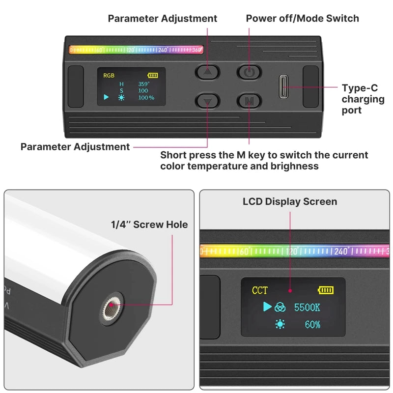 Ulanzi VL119 RGB Handheld Light Wand