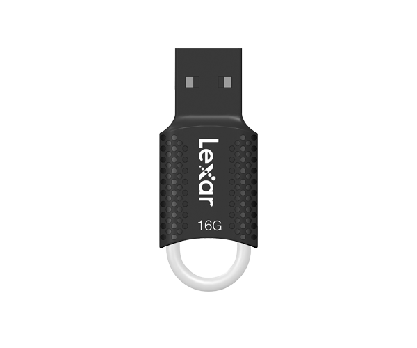 Lexar 16GB JumpDrive V40 USB 2.0 Flash Drive, Black (LJDV40-16GAB)