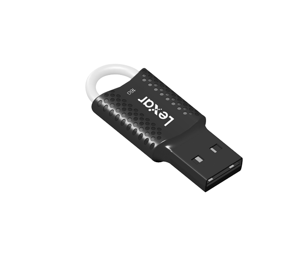 Lexar 16GB JumpDrive V40 USB 2.0 Flash Drive, Black (LJDV40-16GAB)