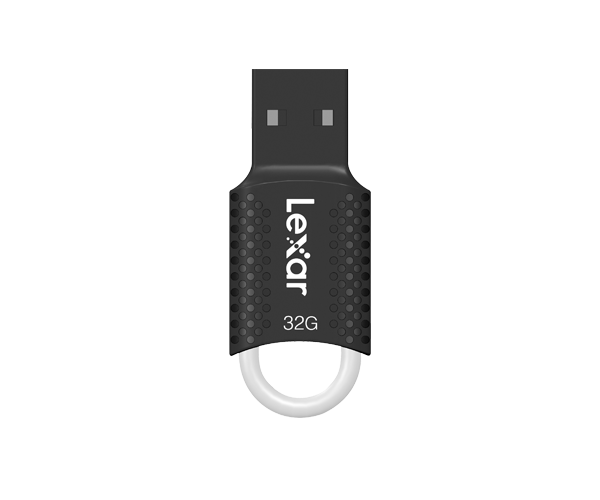 Lexar 32GB JumpDrive V40 USB 2.0 Flash Drive, Black (LJDV40-32GAB)