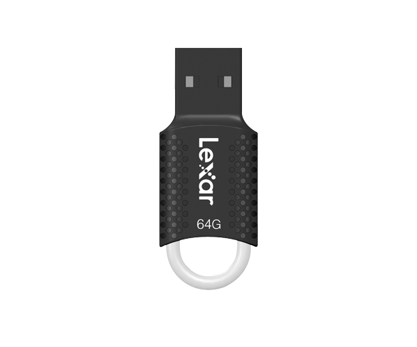 Lexar 64GB JumpDrive V40 USB 2.0 Flash Drive, Black (LJDV40-64GAB)